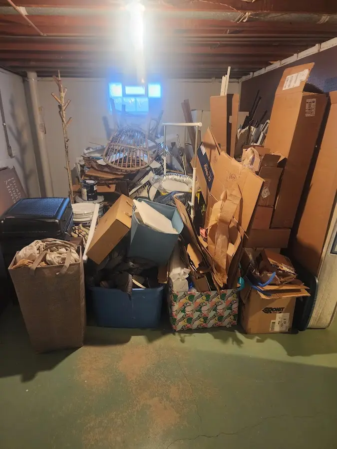 Roll-off dumpster container at job site for 8 Yard Dumpster Rental in Annville